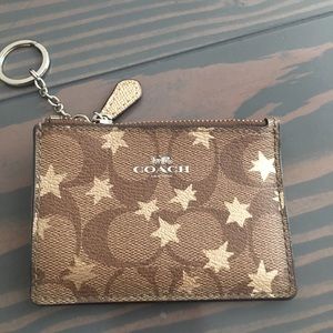 Coach coin, card purse and keychain